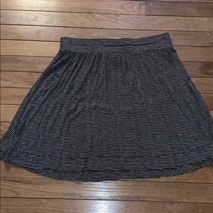 Black and white striped skirt